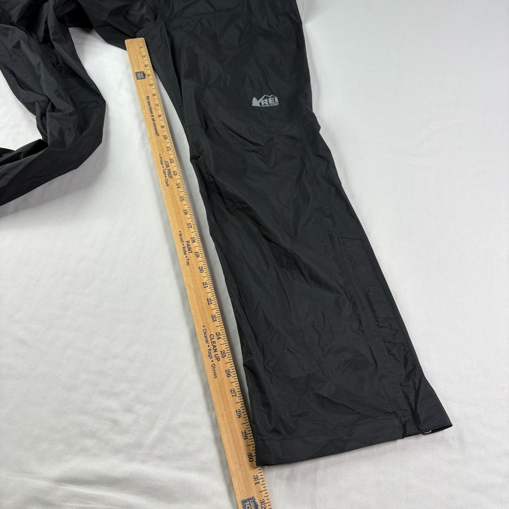 REI Rain Pants Mens Small Black Ranier Water Resistant Stretch Ripstop Outdoor - Picture 10 of 13